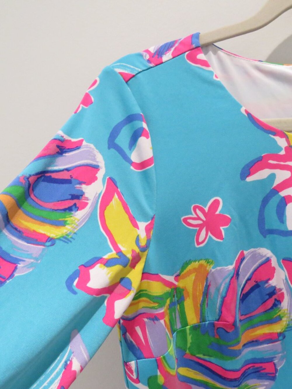 LILLY PULITZER Fairfield Tunic Dress Sea Blue Summer Haze Small Preppy Bright - Picture 6 of 15